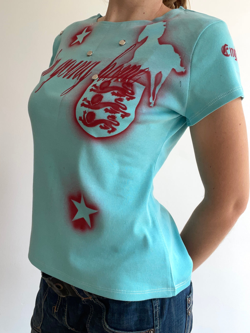 airbrush football baby tee #5