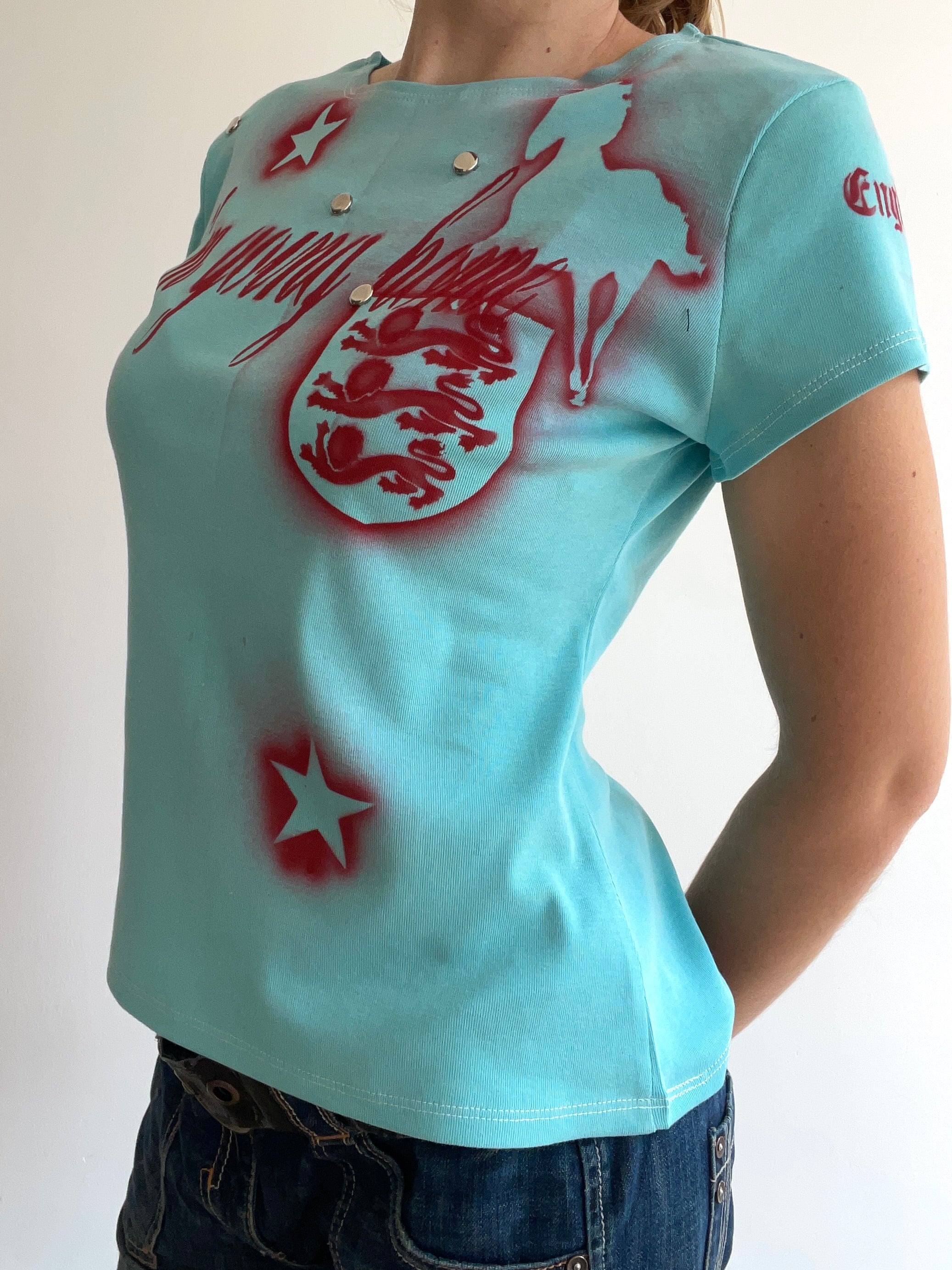 airbrush football baby tee #5