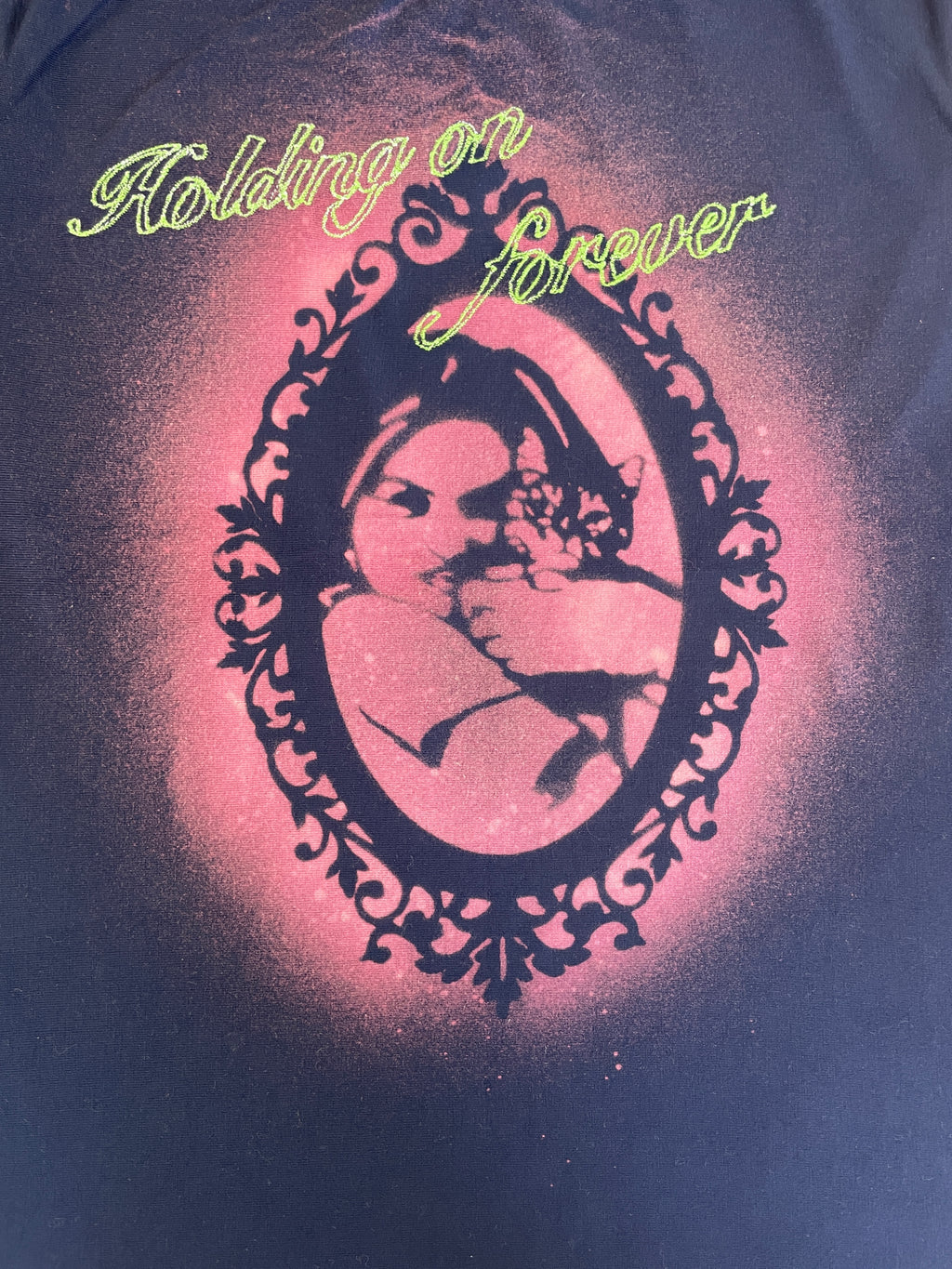 handmade bleach stencil gods girl tank