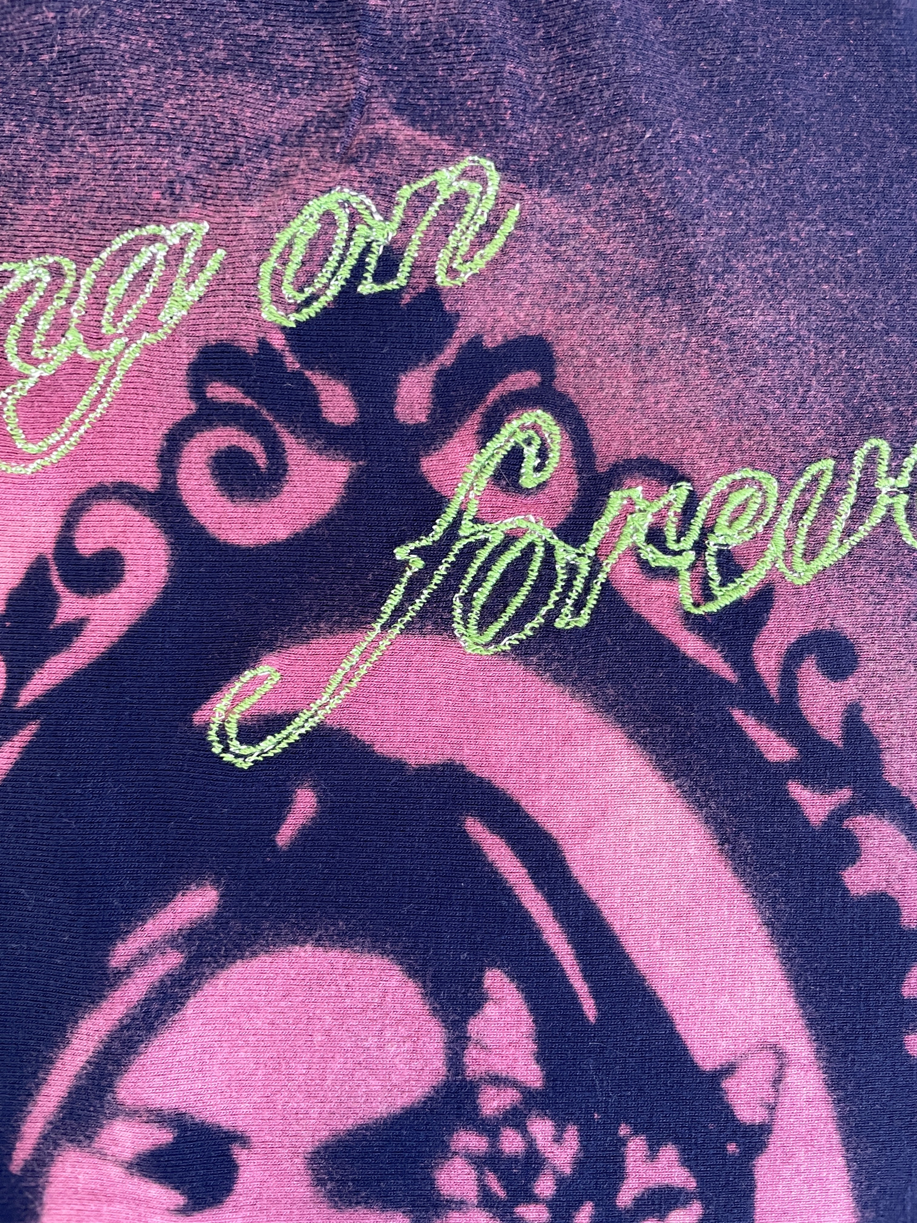 handmade bleach stencil gods girl tank