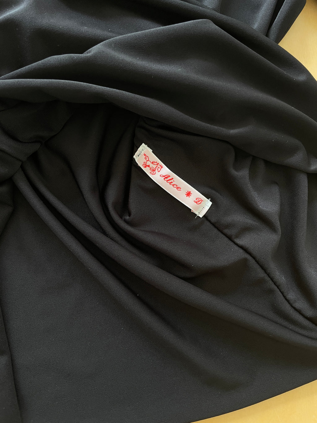 handmade black slinky button tunic