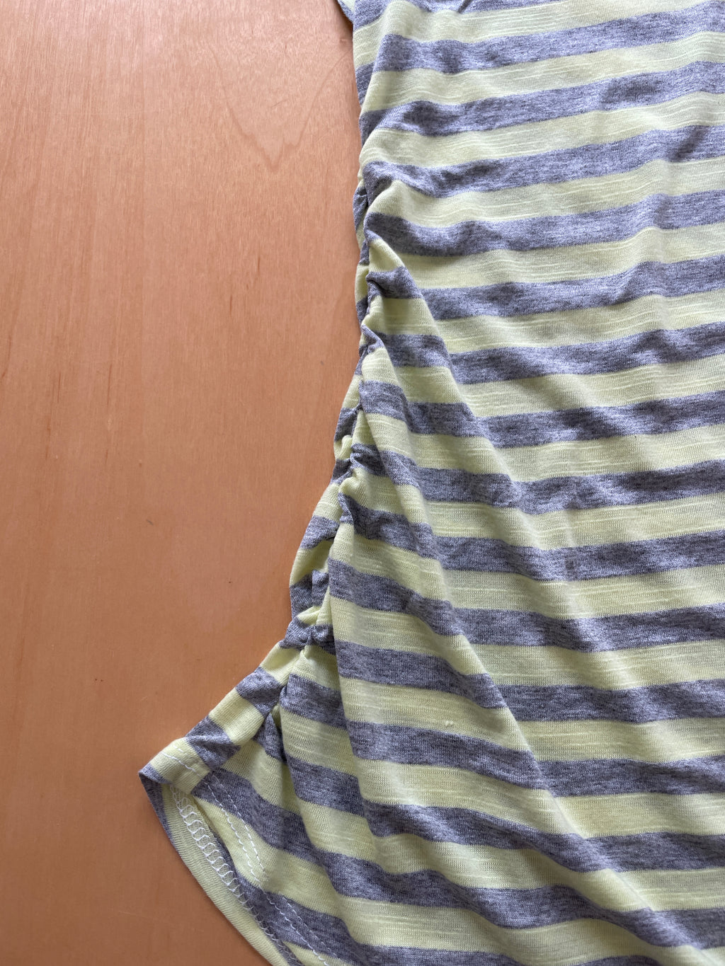 asymetrical yellow stripe tie top
