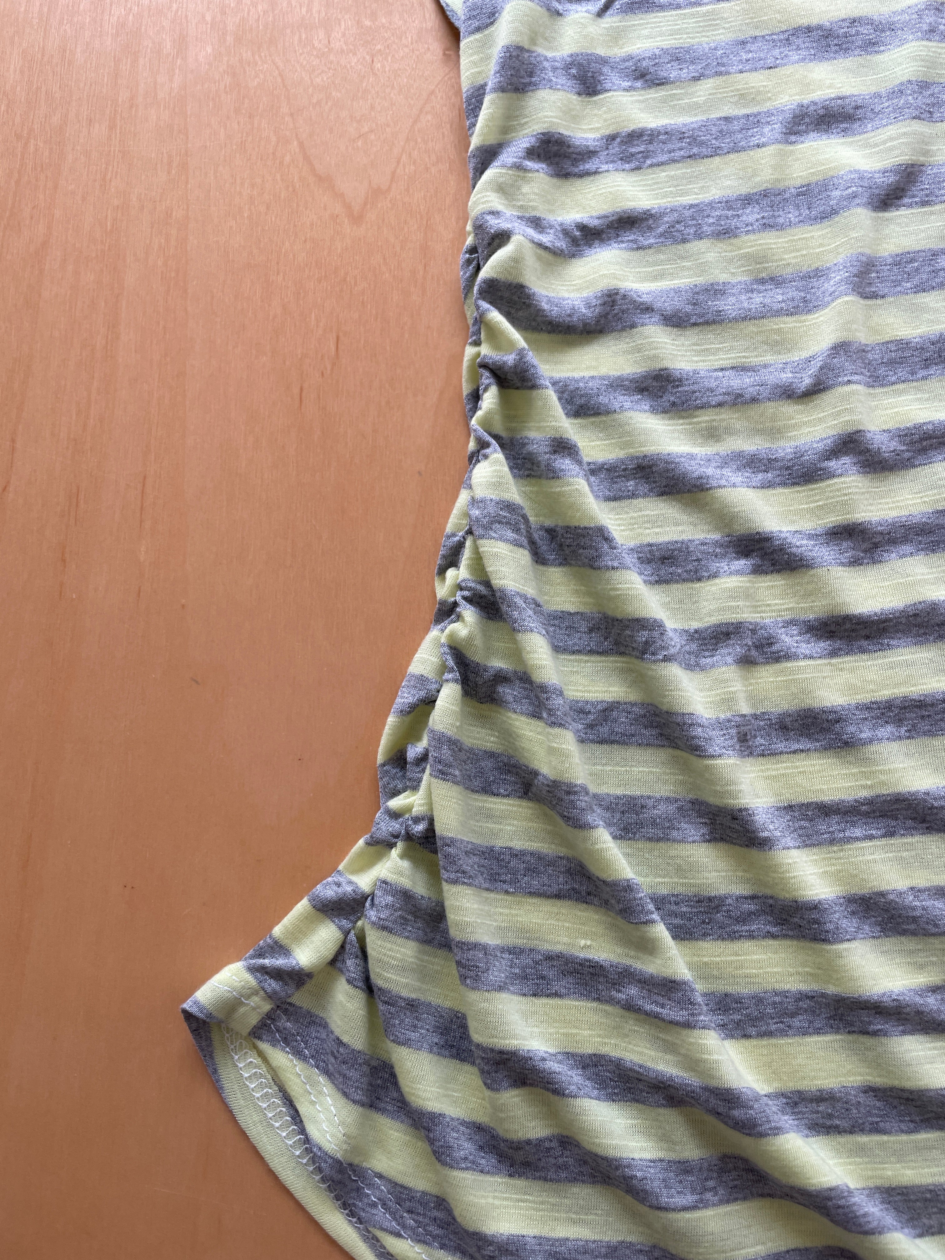 asymetrical yellow stripe tie top